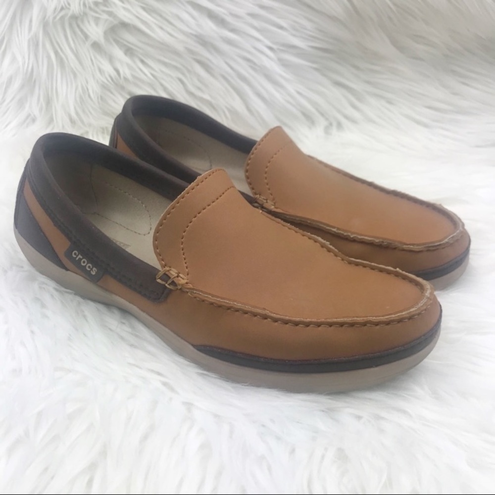 𝅺CROCS Loafer Wrap ColorLite Shoe Tan Slip On 8
